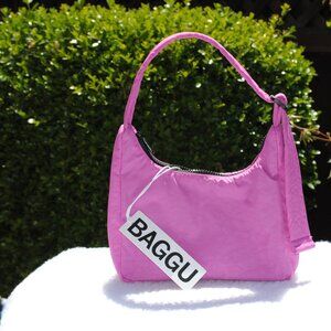 Mini Nylon Shoulder Bag - BAGGU - Extra Pink (NWT)